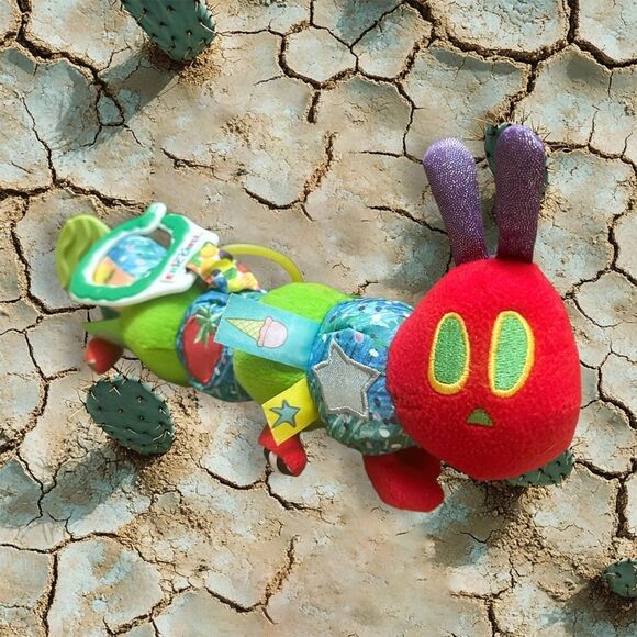Very Hungry Caterpillar Teether Rattle sensory soft toy - Picture 2 of 8